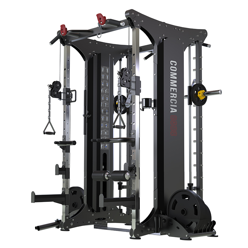 leyu.乐鱼史密斯机G608综合训练器健身器材龙门架深蹲卧推杠铃架 G608升级版
