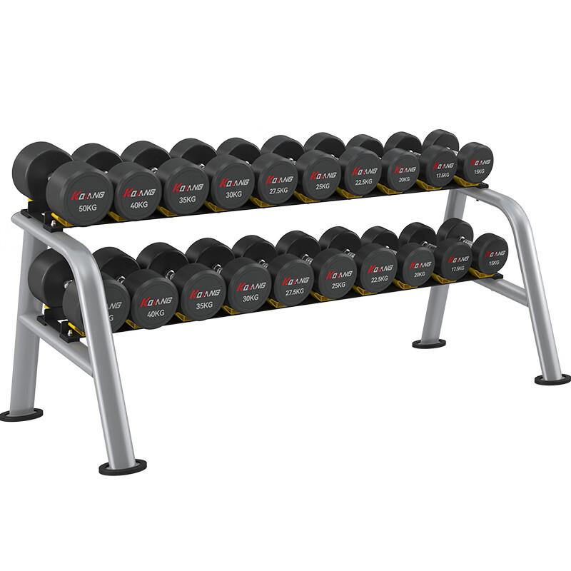 leyu.乐鱼家用商用十付PEV哑铃套装含哑铃架健身器材YL-P565